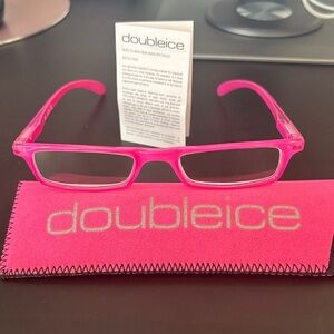 Doubleice Pink Reading Glasses